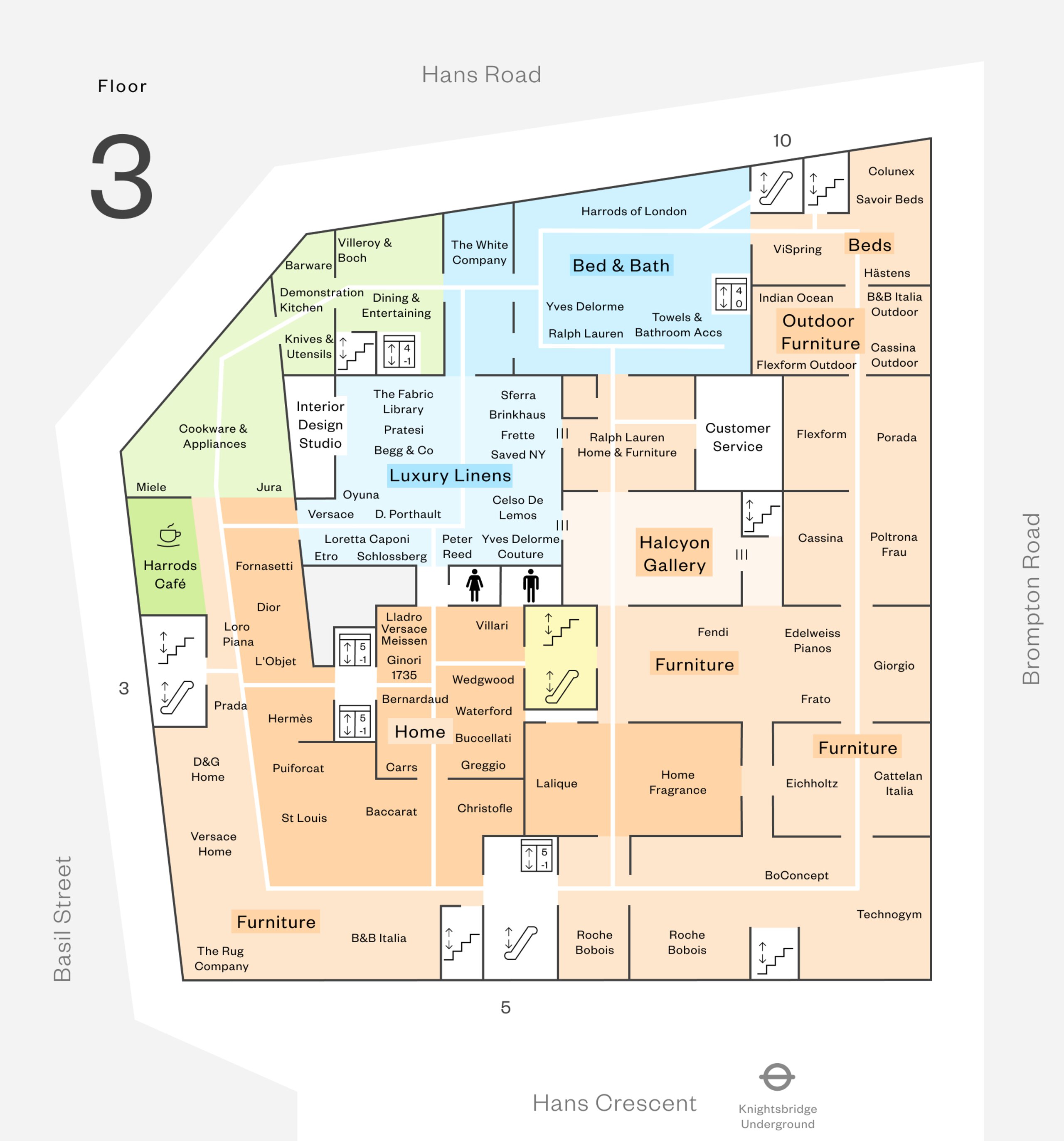 古地図　Harrods Store Guide | Harrods US